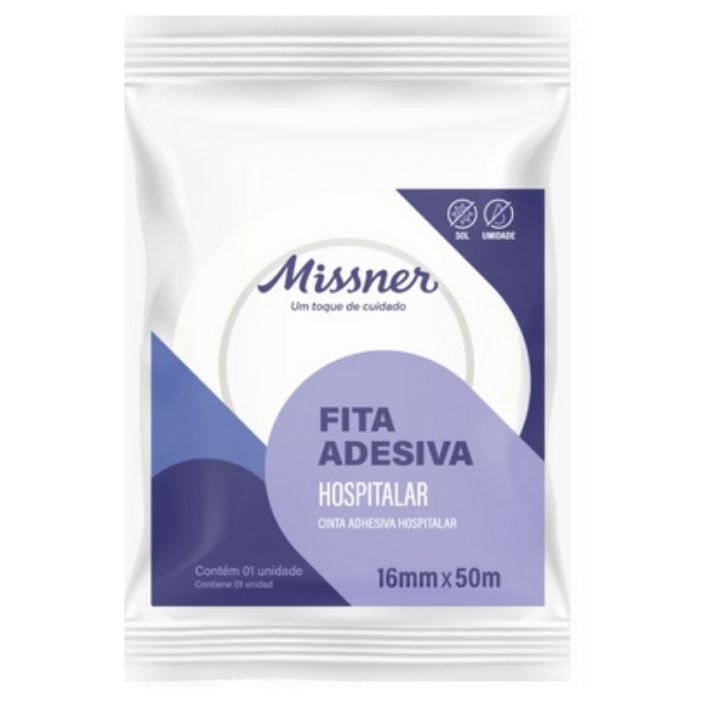 FITA ADESIVA CREPE HOSPITALAR MISSNER 16MM X 50M