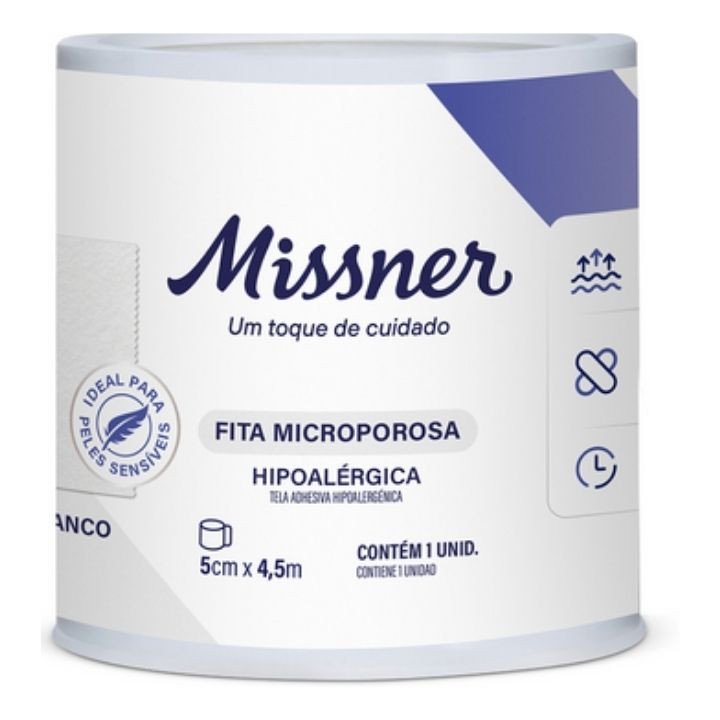 FITA MICROPOROSA BRANCO MISSNER 5,0CM X 4,5M
