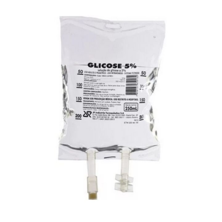 SOLUÇÃO GLICOSE 5% 250ML BOLSA