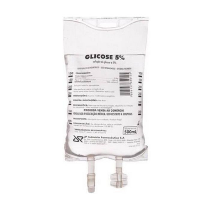 SOLUÇÃO GLICOSE 5% 500ML BOLSA