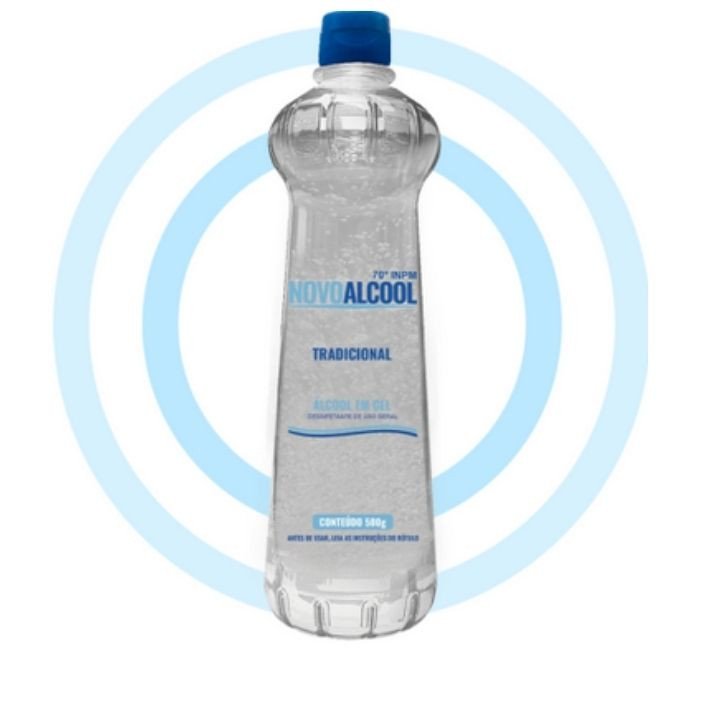 ÁLCOOL ETÍLICO HIDRATADO 70° GEL 500G
