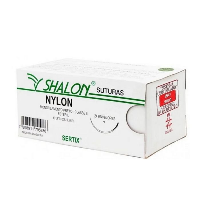 FIO DE SUTURA NYLON PTO SERTIX 4-0 C/AG 2 CT