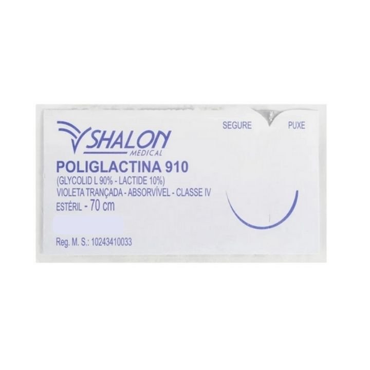 FIO DE SUTURA POLIGLACTINA 910 2-0 C/AG 3 CR 