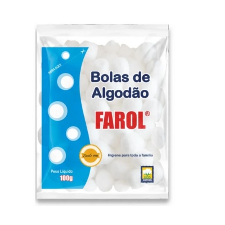ALGODÃO HIDROFILO EM BOLAS 100G (FAROL)