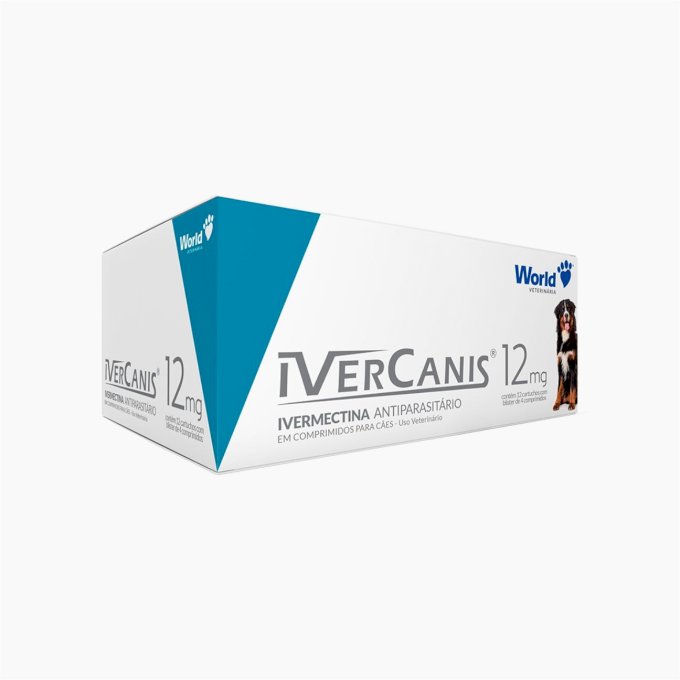 IVERCANIS 12MG DISPLAY - 12 CARTUCHOS COM 4 COMPRIMIDOS