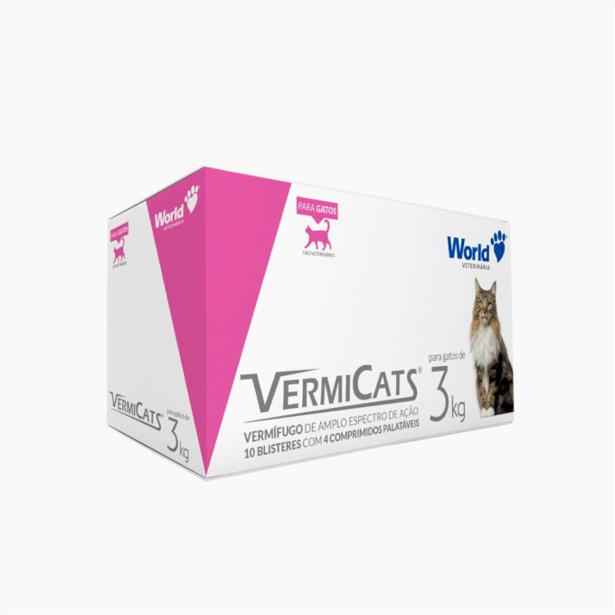 VERMICATS 600MG DISPLAY - 10 BLISTERES COM 4 COMPRIMIDOS