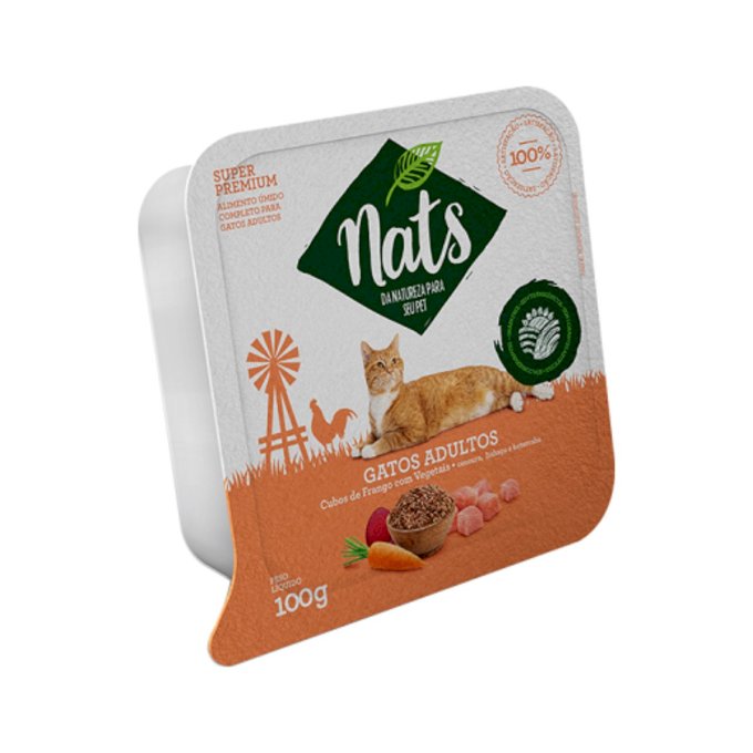 Nats Gatos Adultos - Cubos de Frango 100g