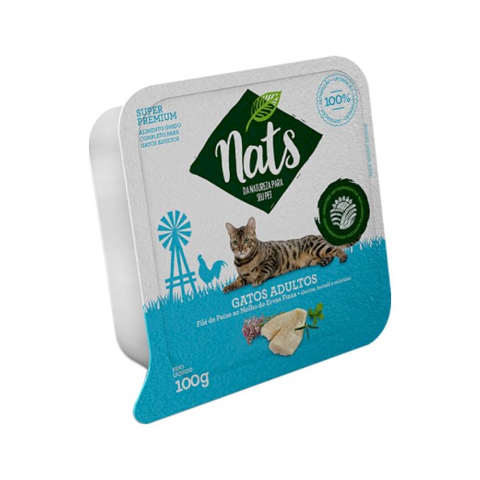 Nats Gatos Adultos - Filé de Peixe 100g