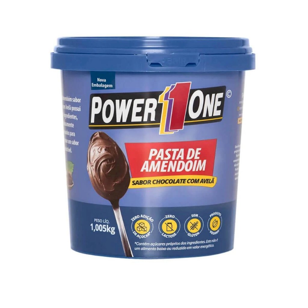 PASTA DE AMENDOIM CHOCOLATE E AVELÃ POWER ONE 1,005KG