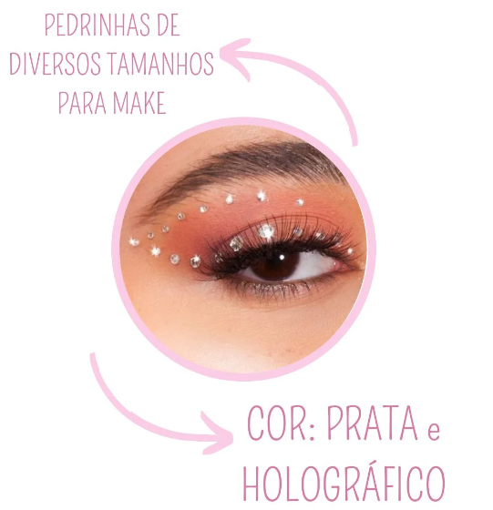 Pedra strass potinho - Prata