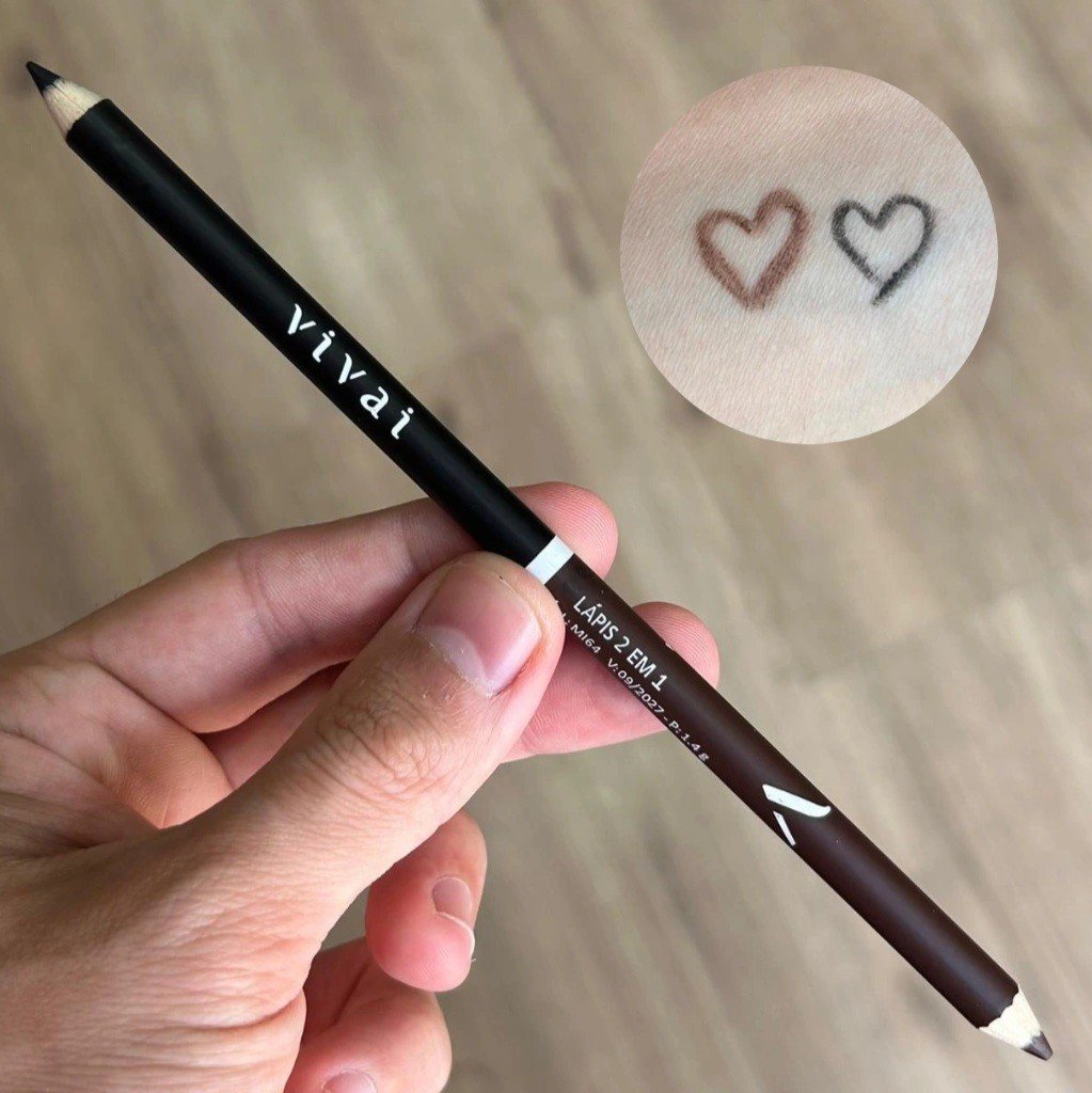 Lapis Duo Vivai Marrom e Preto