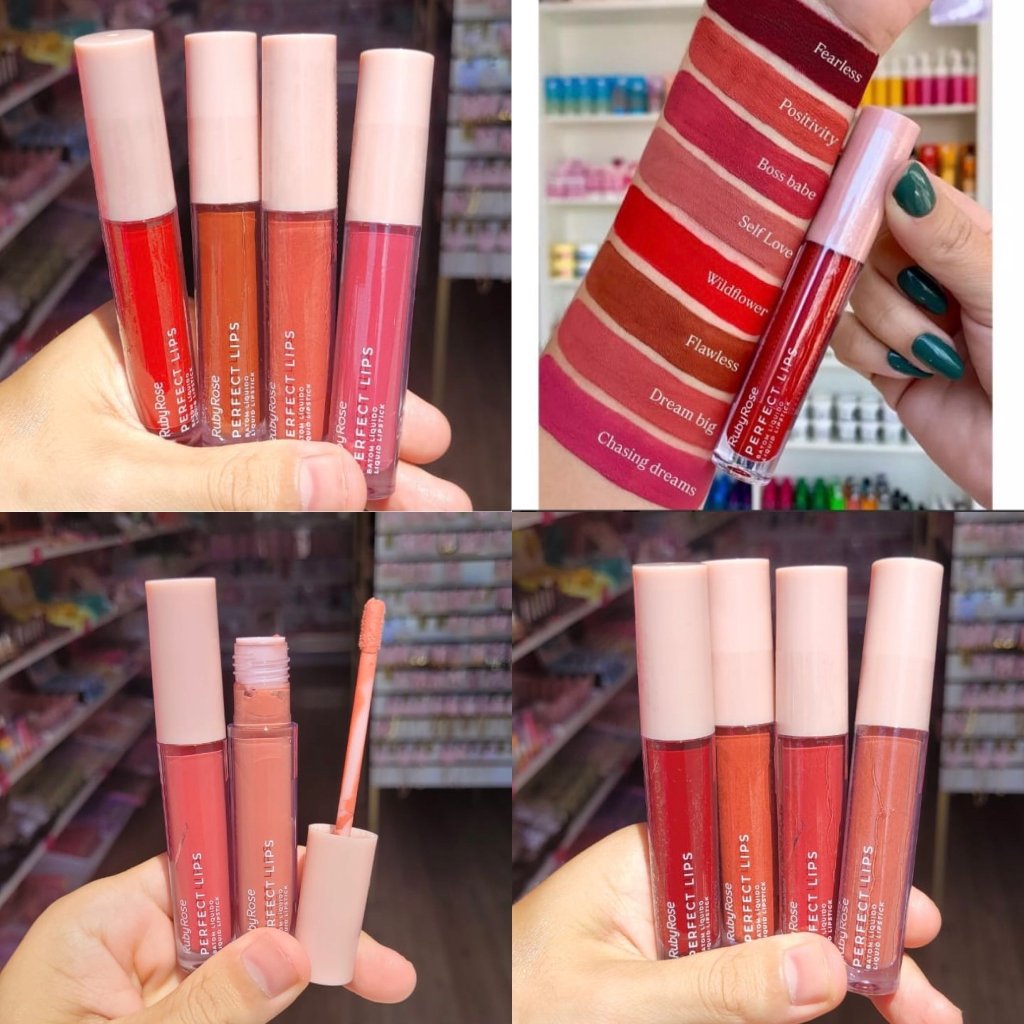Batom Líquido Matte Perfect Lips Ruby Rose
