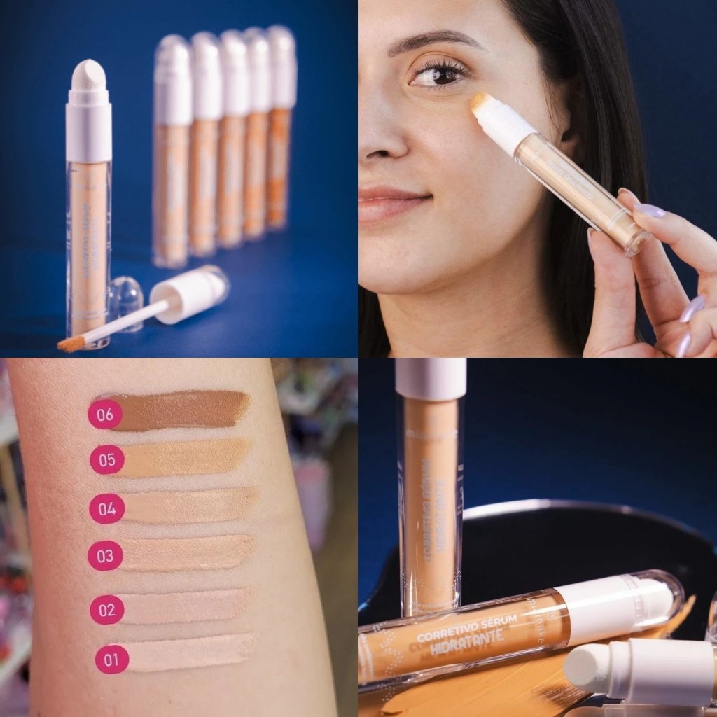 Corretivo Sérum Hidratante Mia Make - Com Esponjinha