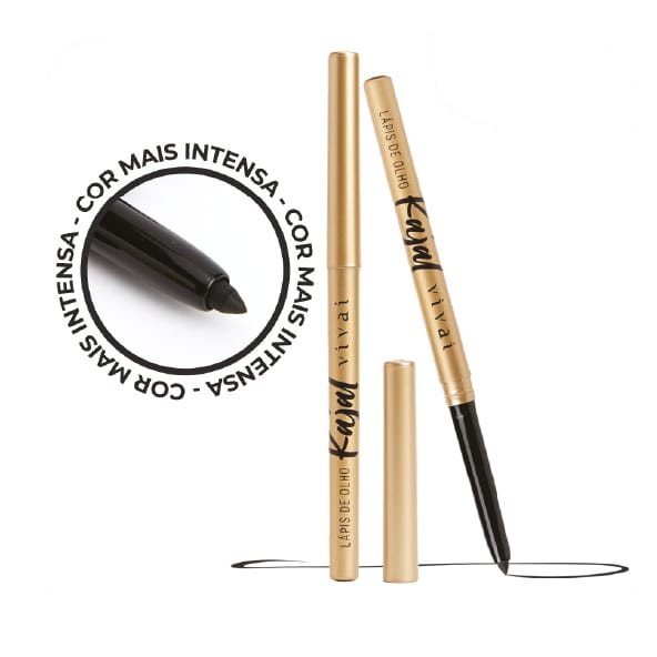 Lápis de Olho Preto Kajal Vivai