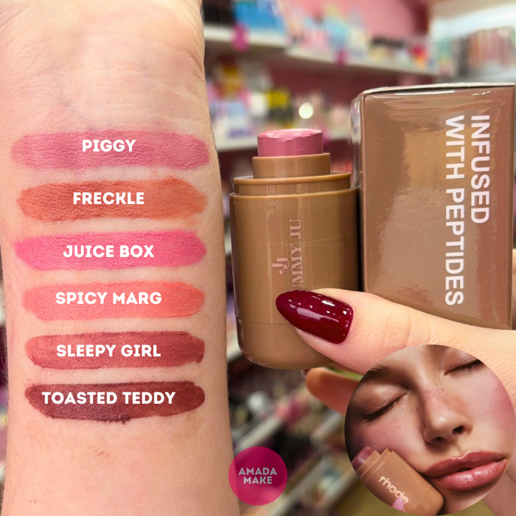 Blush Bastão Jummy Ju - Dupe Rhode Skin (Hailey Bieber)