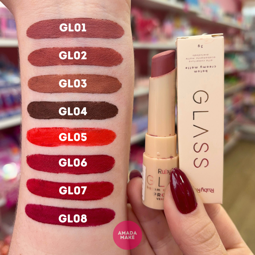 Batom Bastão Creamy Matte Glass Ruby Rose