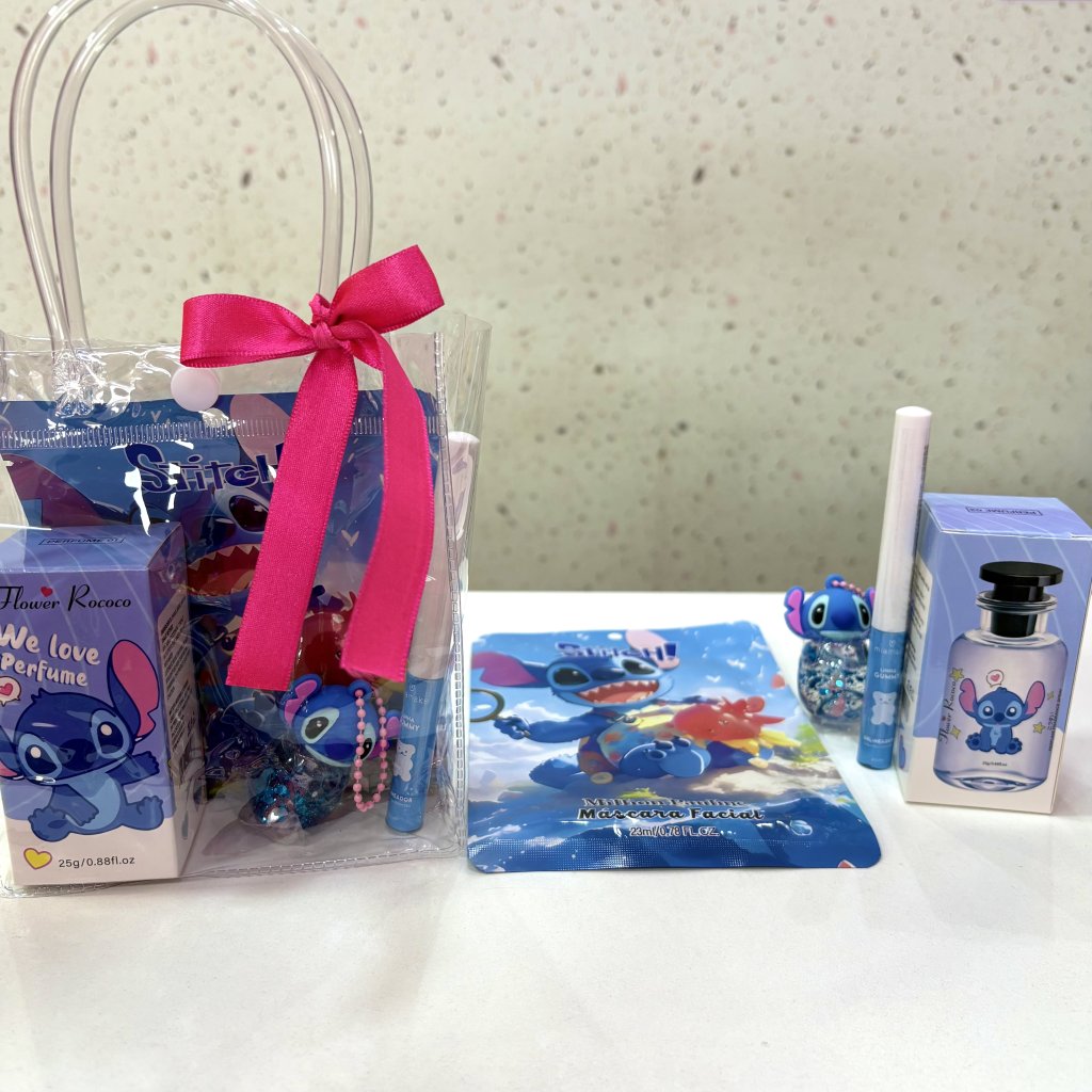 Kit Maquiagem Infantil Stitch + Sacola
