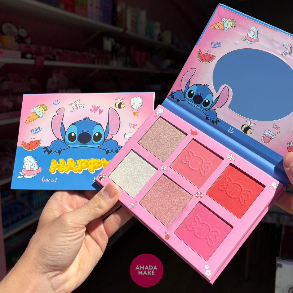 Paleta de Blush e Iluminador Stitch