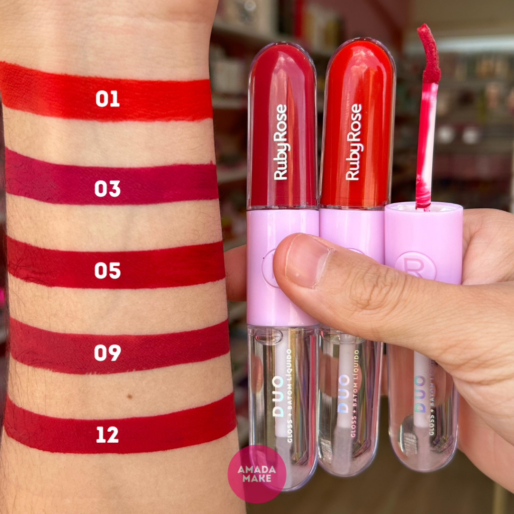 Batom + Gloss Ruby Rose