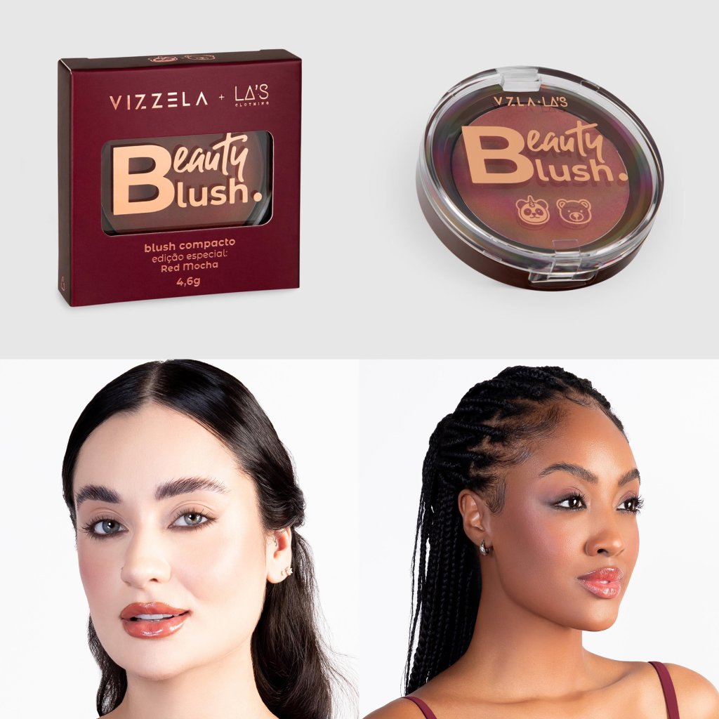 Beauty Blush Compacto Red Mocha - Vizzela + La’s