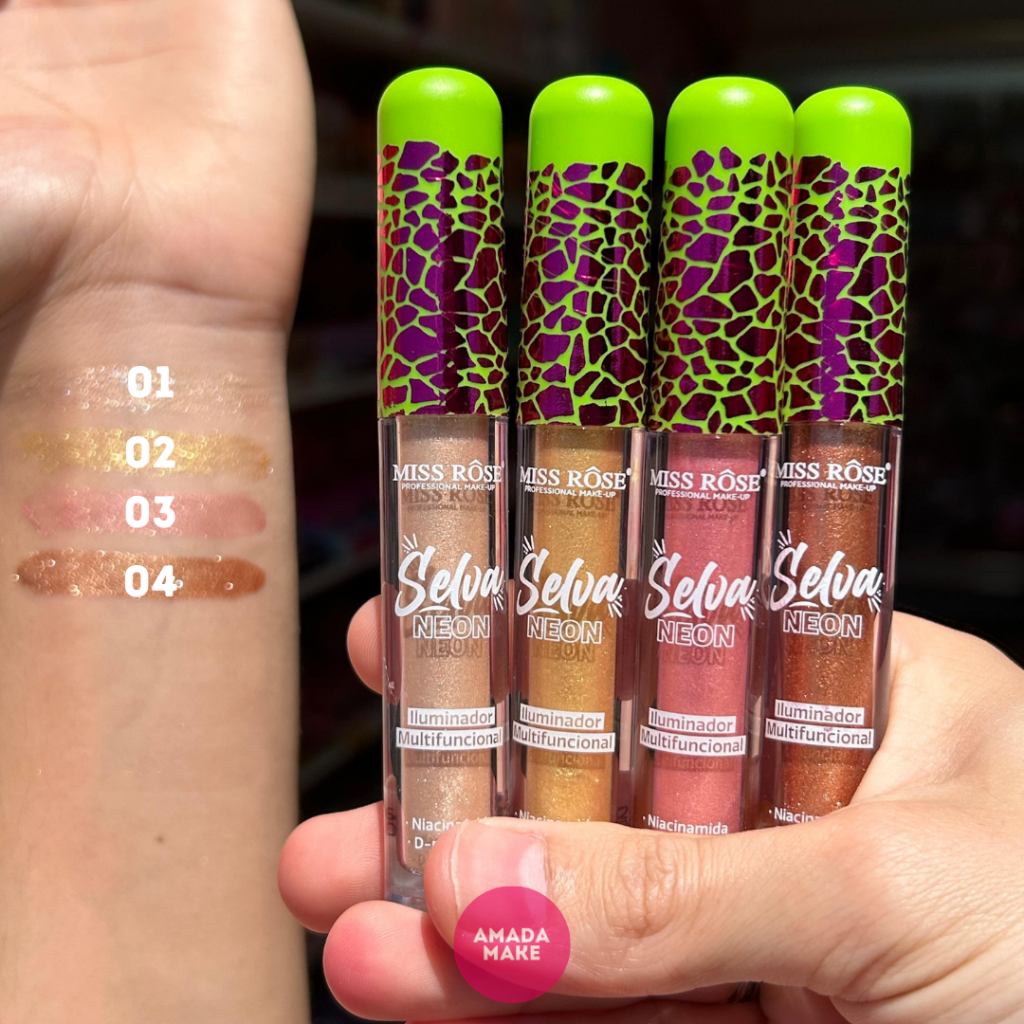 Iluminador Multifuncional Selva Neon Miss Rose