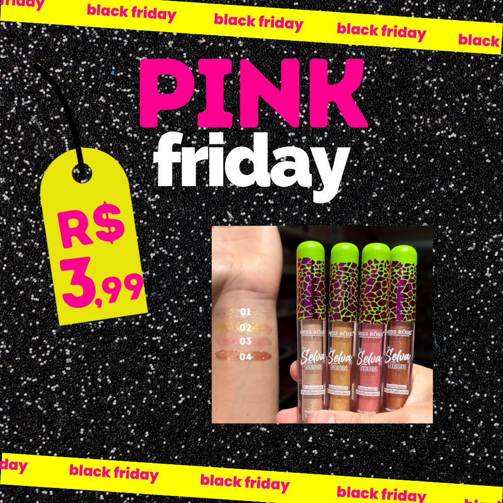 Iluminador Multifuncional Selva Neon Miss Rose - LIMITADO A 3 POR PESSOA