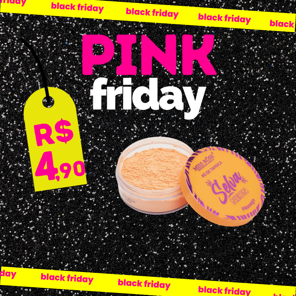 Pó de Tapioca Pêssego Selva Neon Miss Rose - LIMITADO A 3 POR PESSOA