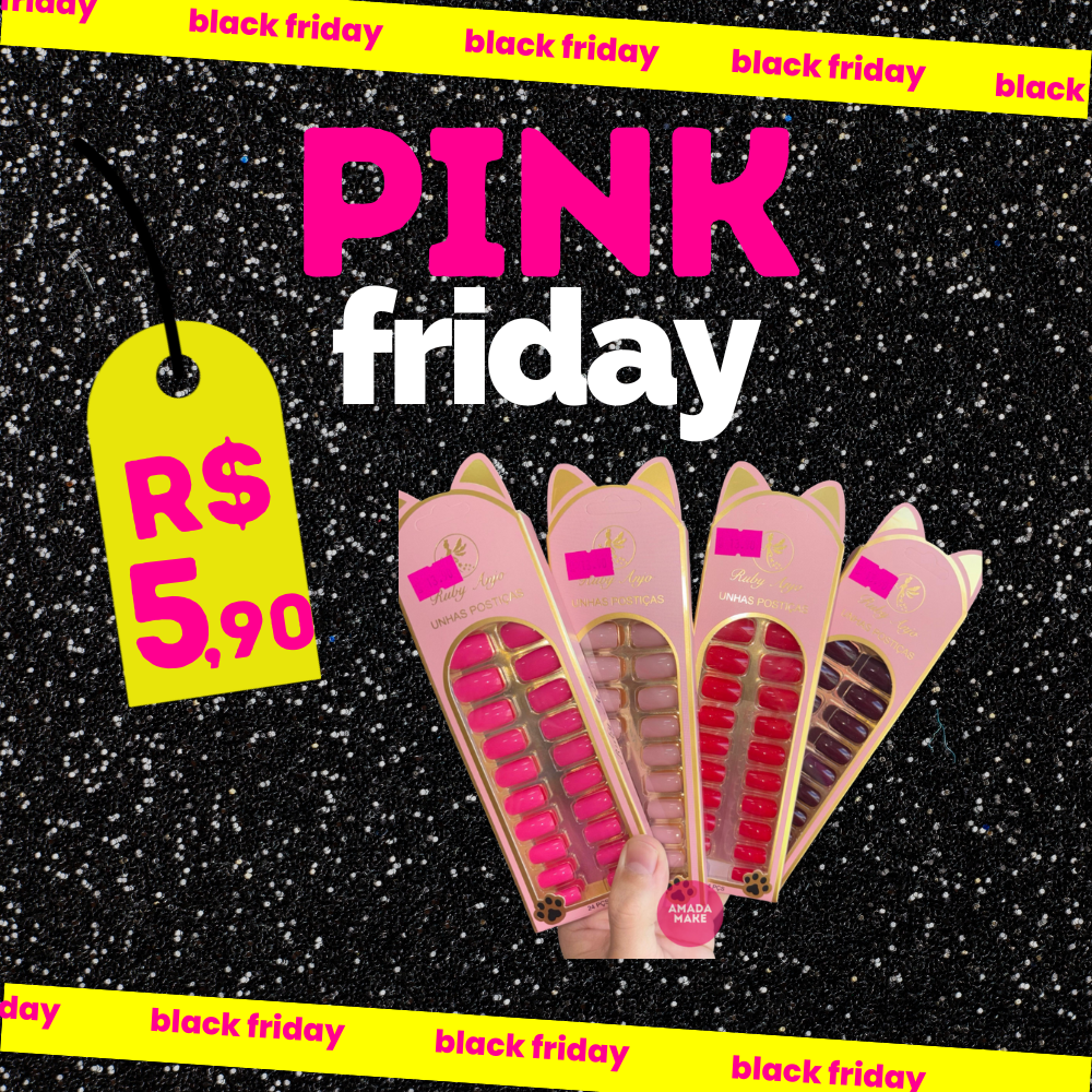 Unhas Postiças quadrada Ruby Anjo 24 Unidades - LIMITADO A 3 POR PESSOA