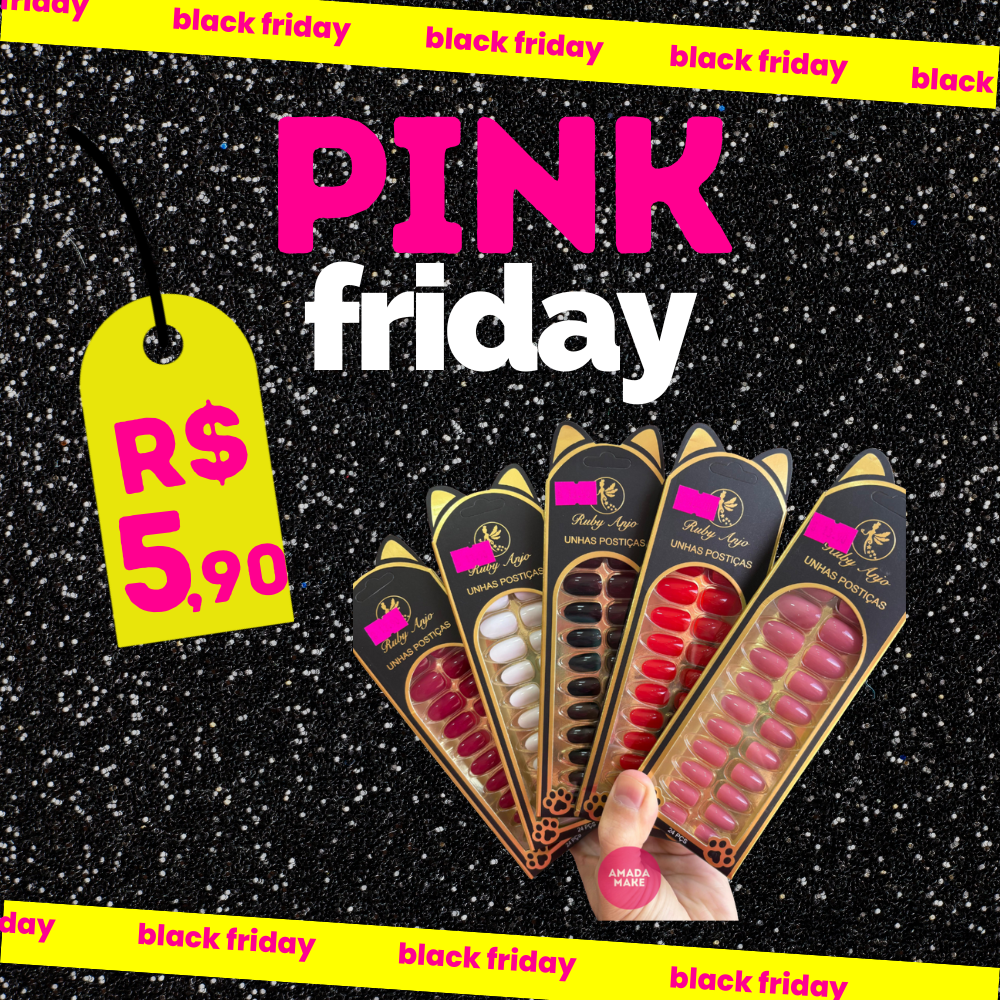 Unhas Postiças Amendoada Ruby Anjo 24 Unidades - LIMITADO A 3 POR PESSOA