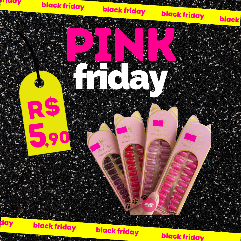 Unhas Postiças Quadrada Ruby Anjo 24 Unidades - LIMITADO A 3 POR PESSOA