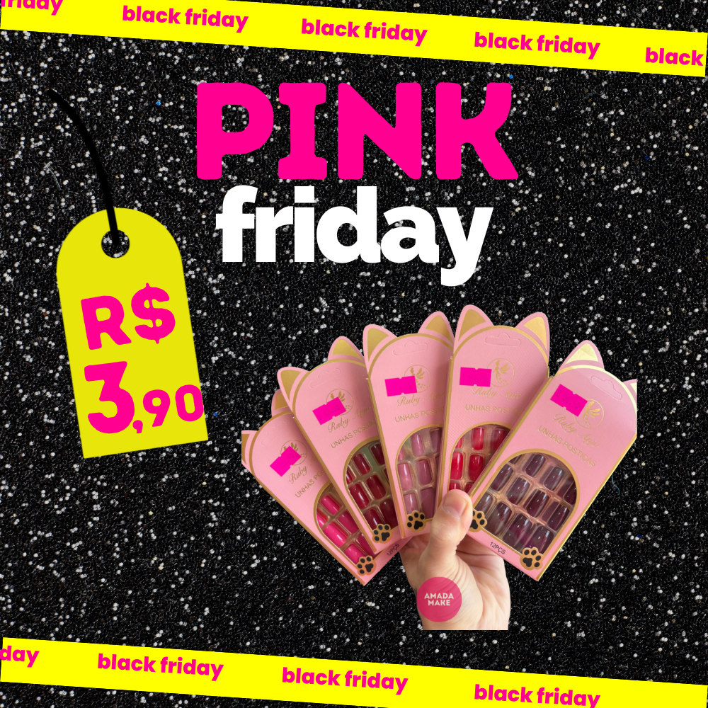 Unhas Postiças Quadrada Ruby Anjo 12 Unidades - LIMITADO A 3 POR PESSOA