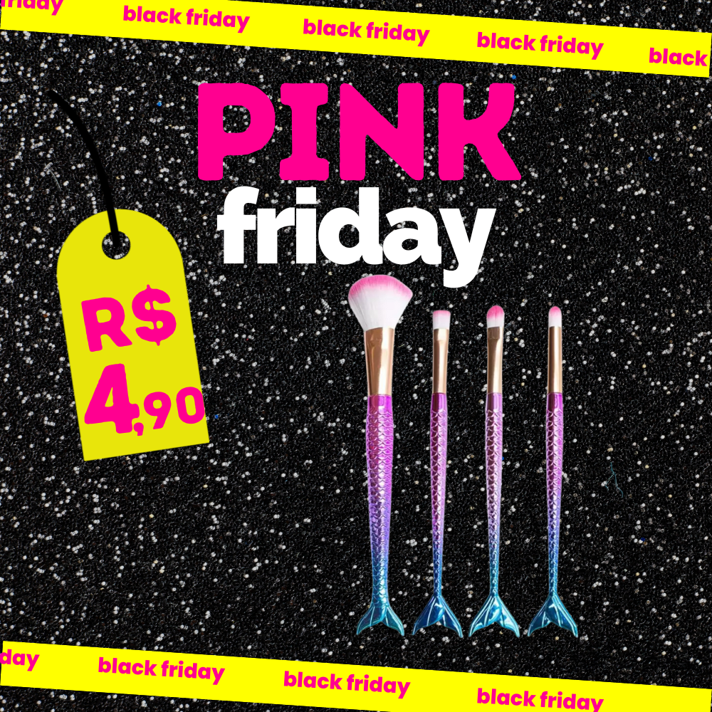 Kit Pincel Sereia 4un - LIMITADO A 3 POR PESSOA