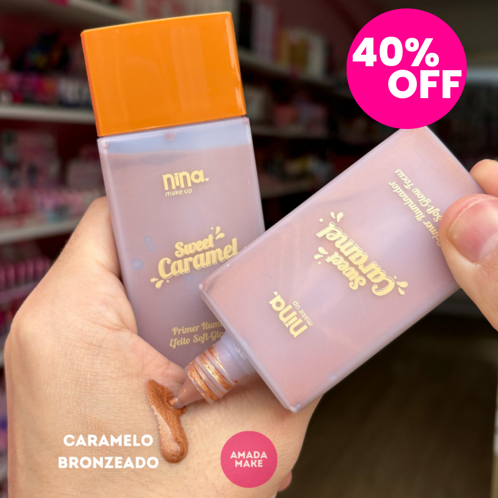 Primer Iluminador Sweet Caramel Nina Makeup - Caramelo Bronzeado -LIMITADO A 3 POR PESSOA
