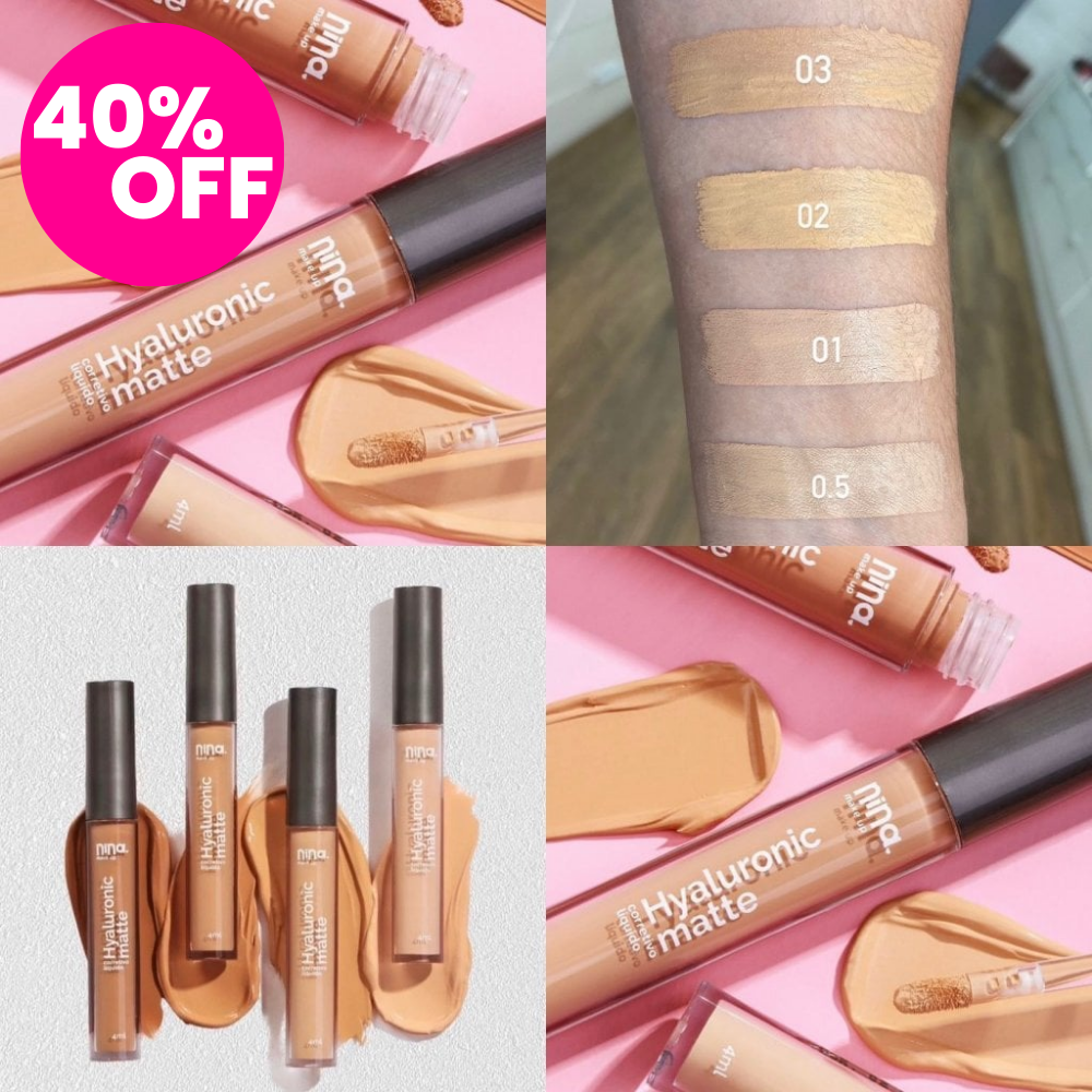 Corretivo Líquido Hyaluronic Matte Nina Makeup - LIMITADO A 3 POR PESSOA