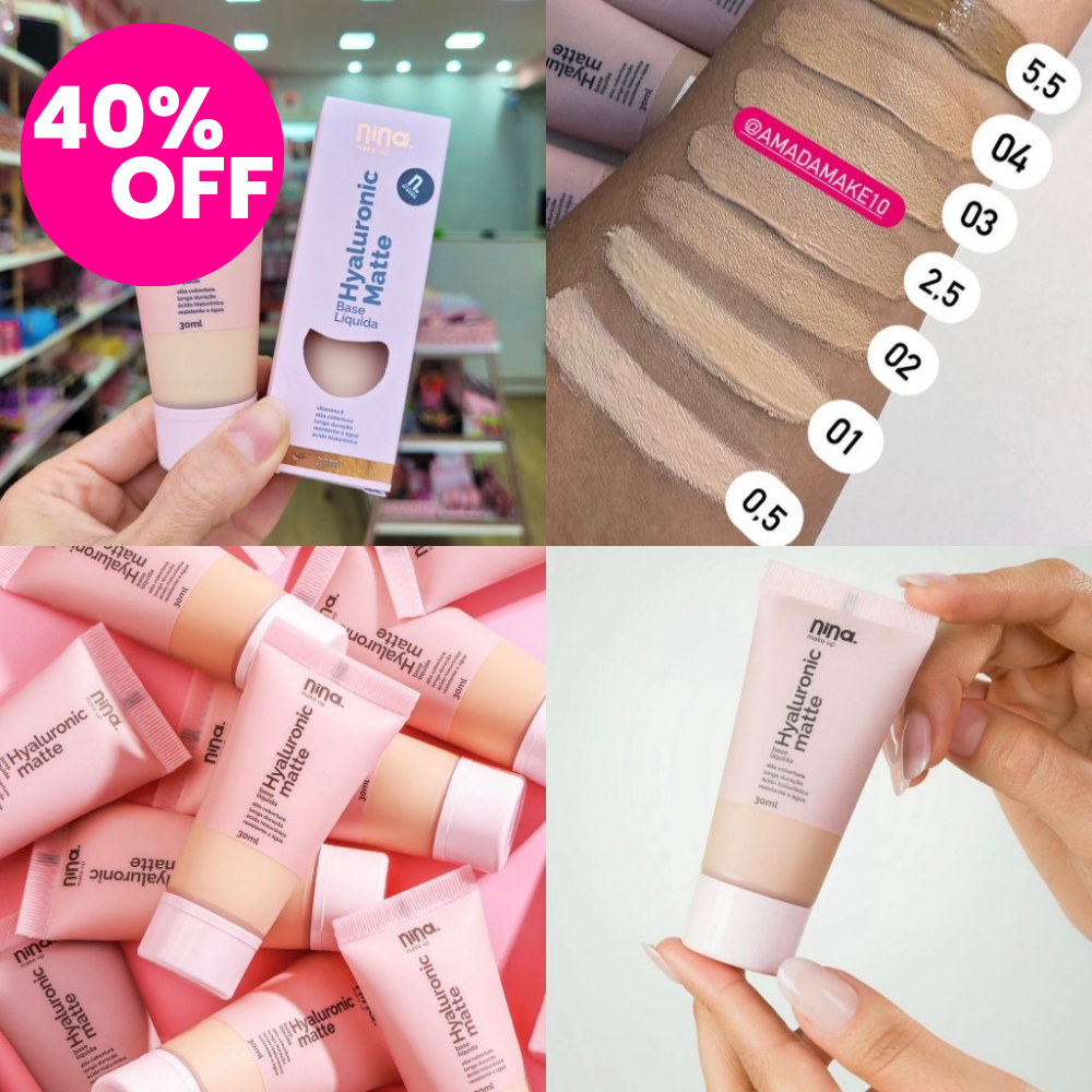 Base Hyaluronic Matte Nina Make Up - LIMITADO A 3 POR PESSOA