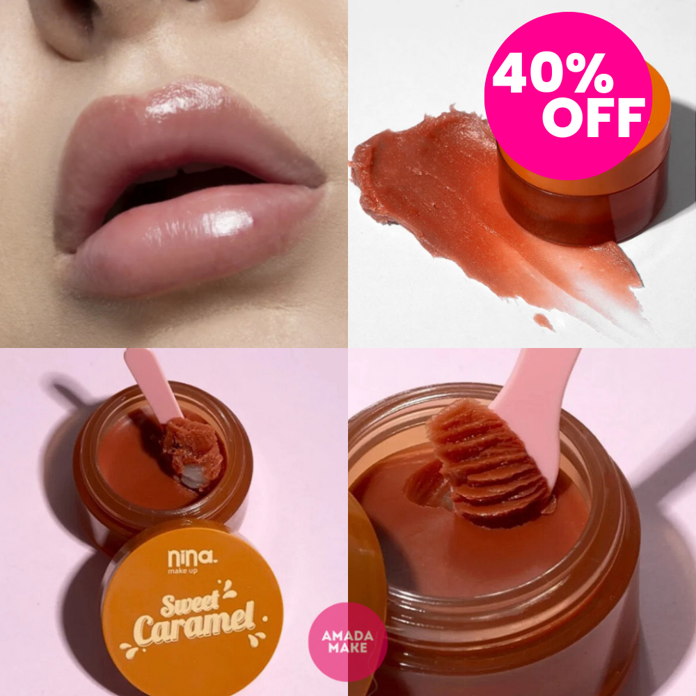 Hidratante Labial Lip Sleep Mask Sweet Caramel Nina Makeup - LIMITADO A 3 POR PESSOA