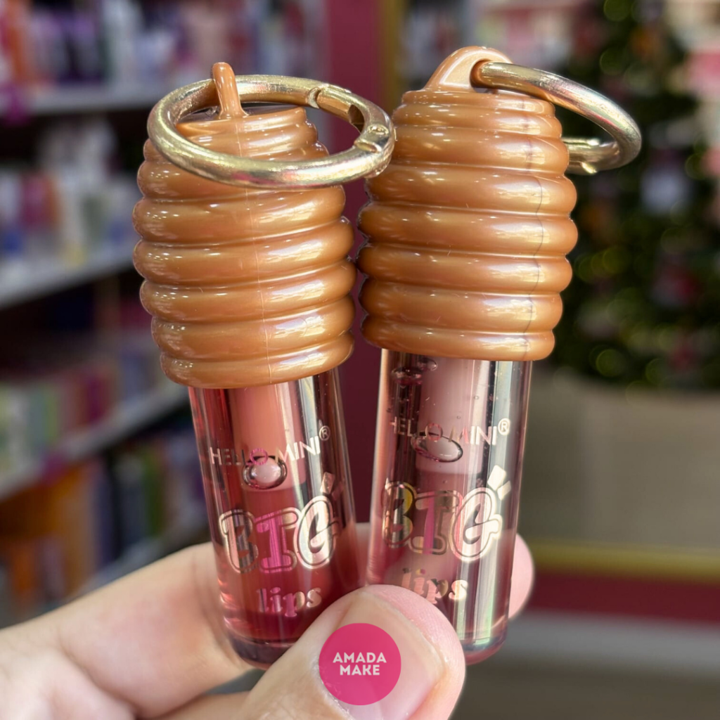 Gloss Chaveirinho Mel Hello Mini Efeito Bocão