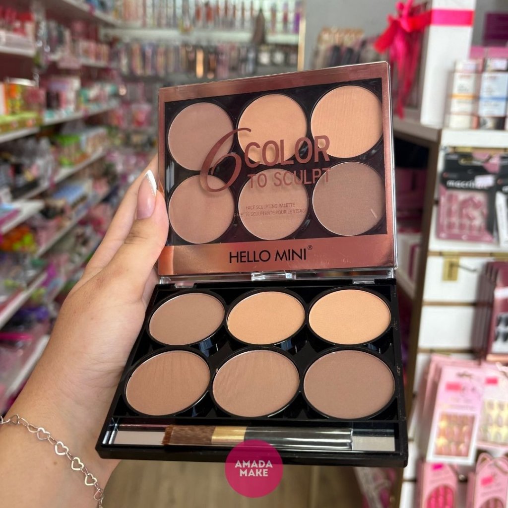 Paleta de Contorno 6 cores Hello Mini