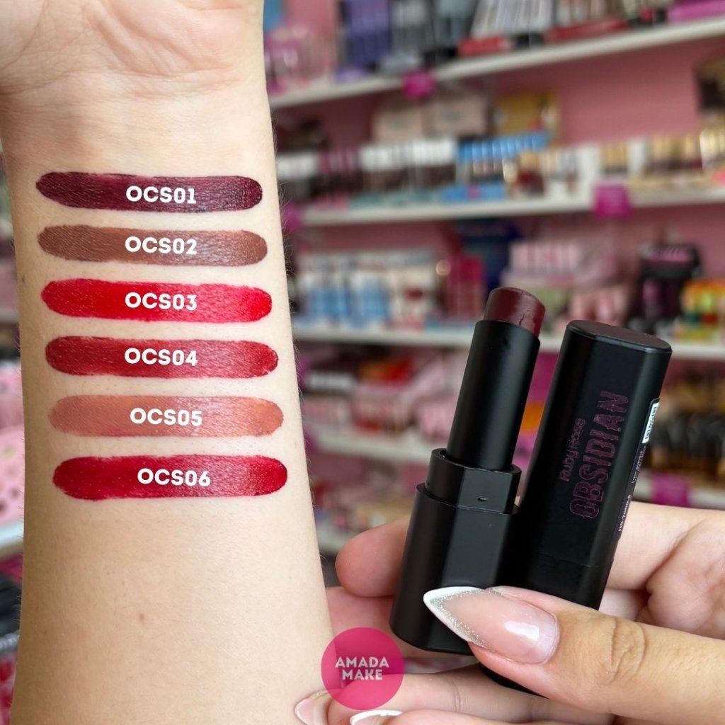 Batom Cream Satin Obsidian Ruby Rose