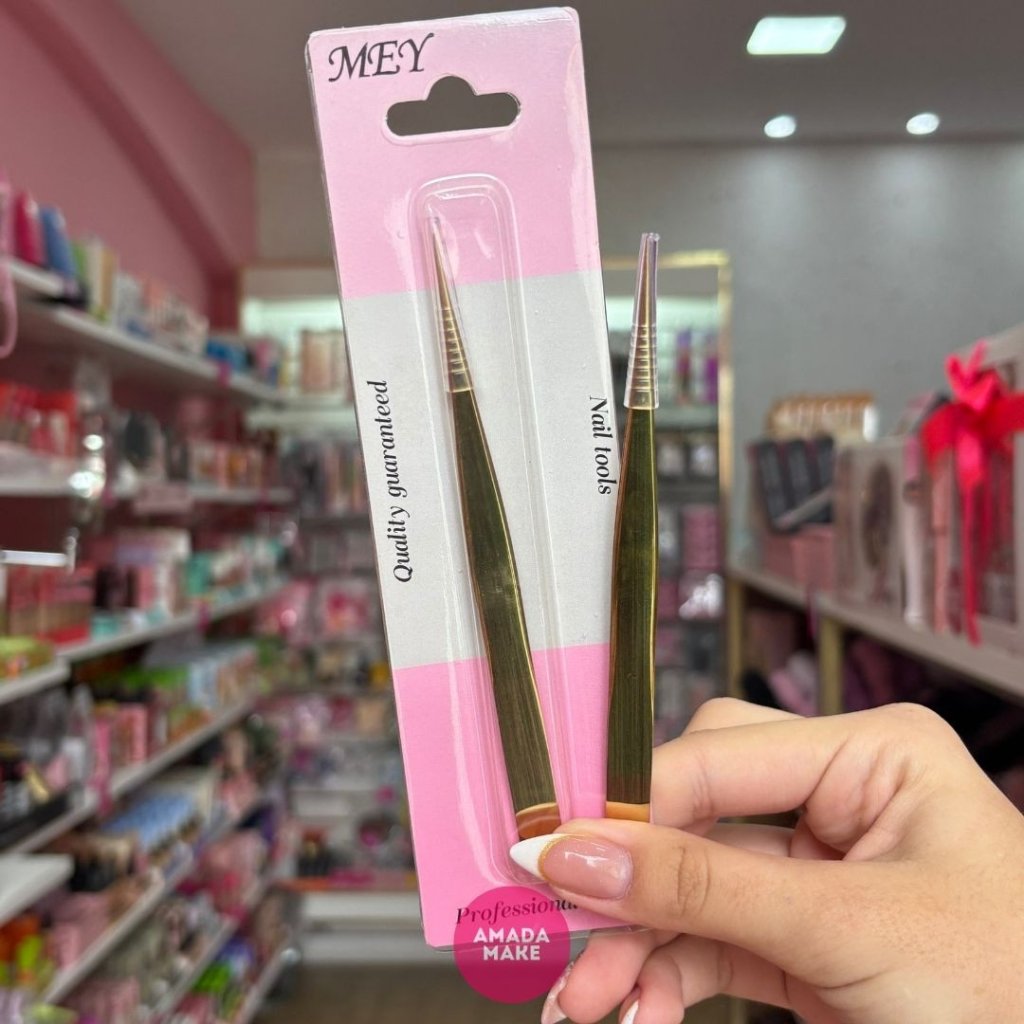 Pinça Reta Para Extensão de Cílios Mey