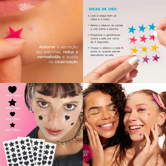 Adesivos Secativos Para Espinhas Estrela