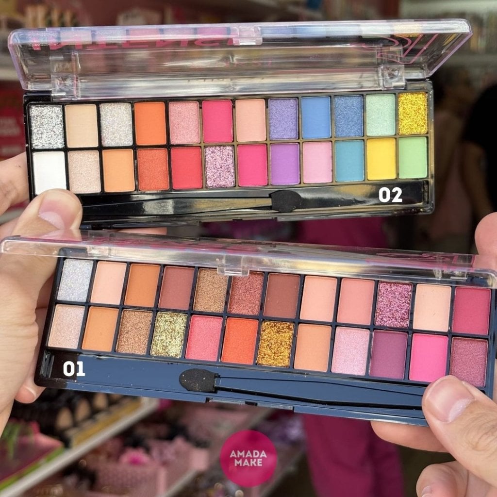 Paleta de Sombras 21 Cores Intense Pink 21
