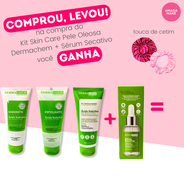 Kit Skin Care Pele Oleosa Dermachem + Sérum Secativo