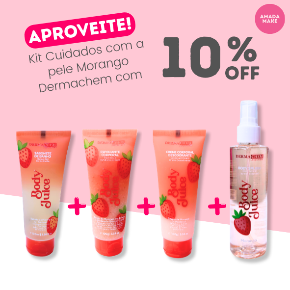 Kit Cuidados com a pele Morango Dermachem