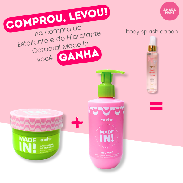 Kit Esfoliante e Hidratante Corporal Made In Melu