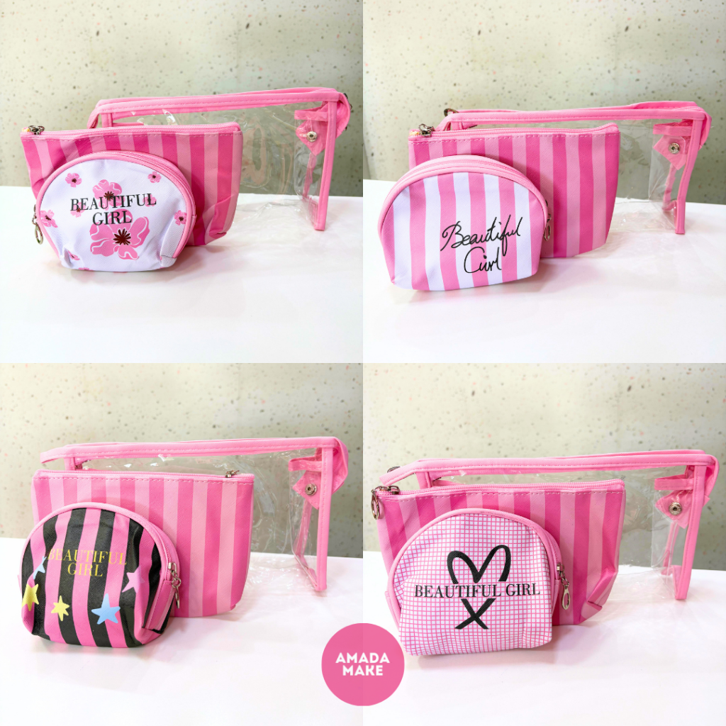 Kit com 3 Necessaires