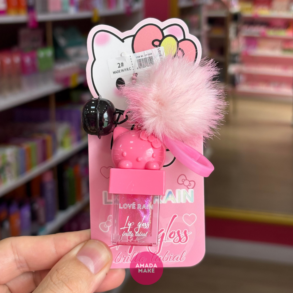 Gloss Chaveiro Pompom Hello Kitty