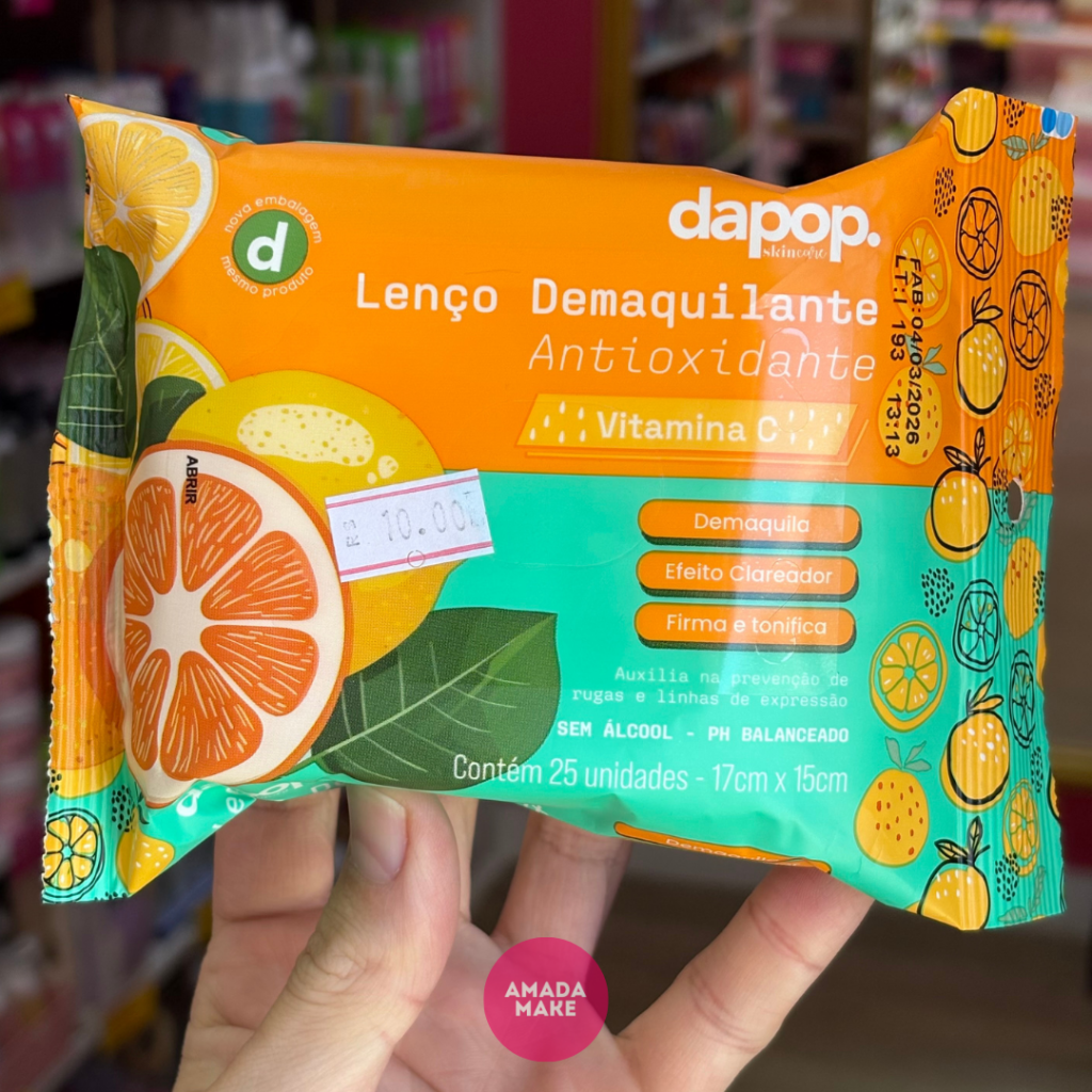 Lenço Demaquilante Vitamina C Dapop