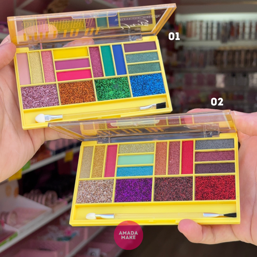Paleta de Sombras Yanz Embalagem Amarela