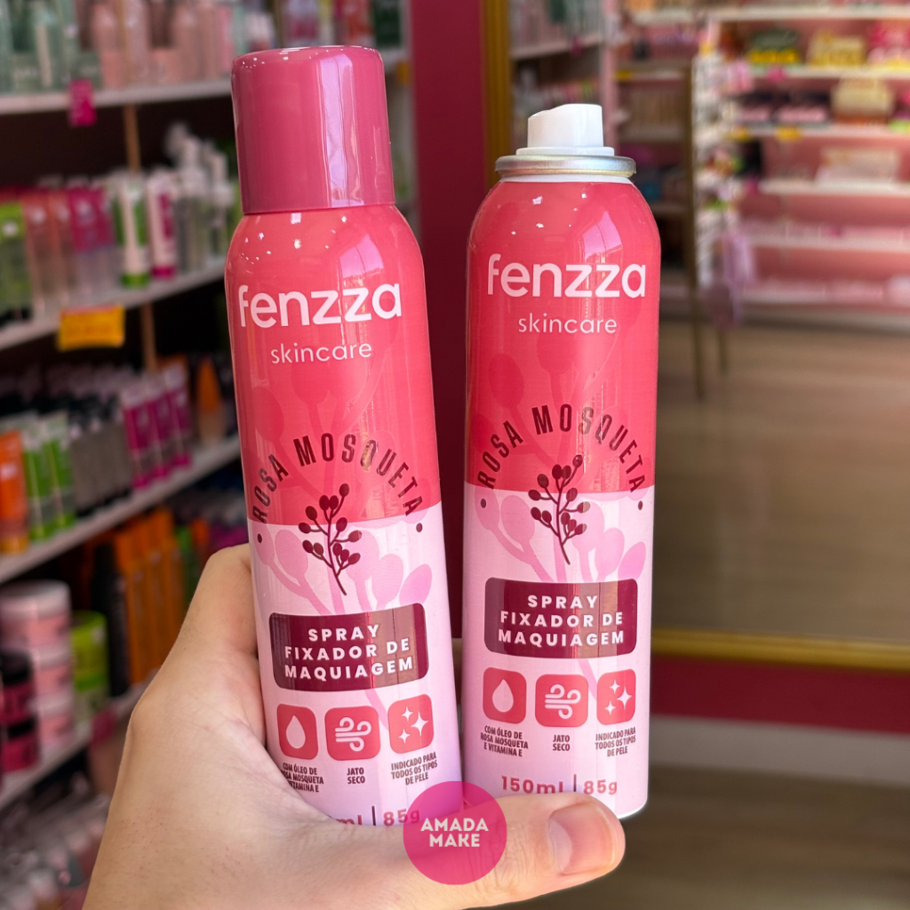 Fixador de Maquiagem Rosa Mosqueta Fenzza